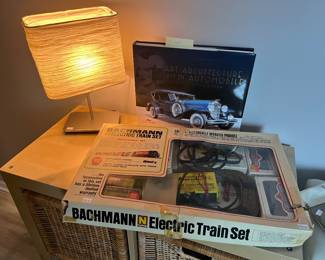 Decorative Table Lamp, Bachman Electric Train Set 