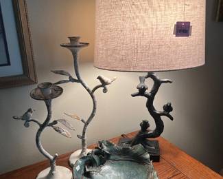 Metal Bird Candle Holders, Metal Bird Table Lamp