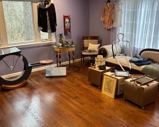 "Powerplay" by Laura Earle, Inlaid Glass Top Table  