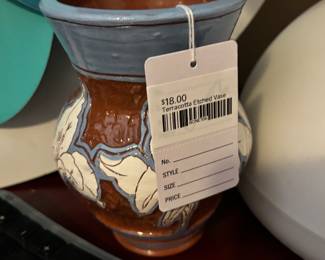 Terracotta Etched Vase 