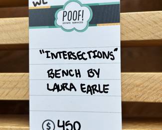"Intersections" Bench by Laura Earle 