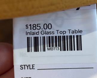 Inlaid Glass Top Table 