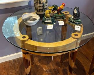 Inlaid Glass Top Table 