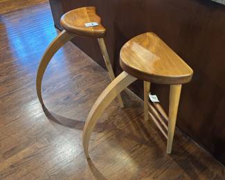 Cherry and Maple Bar Stool, Walnut and Maple Bar Stool