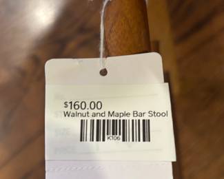 Walnut and Maple Bar Stool