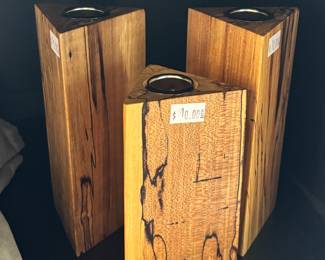 Wooden Candlestick Holders 