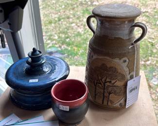 Pottery Jars, Suec Lidded Pottery Jar 
