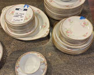 38 Piece Floral China Set 