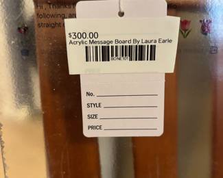 Acrylic Message Board by Laura Earle