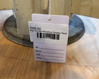 Vtg Scripto Rotating Display Rack 