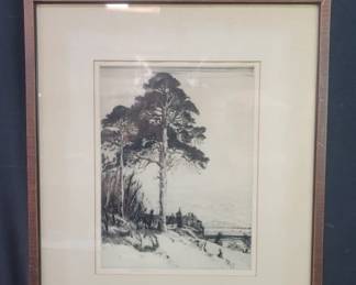 Vintage John G. Mathieson original drypoint