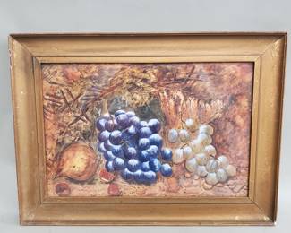 Pencil-signed still life watercolor