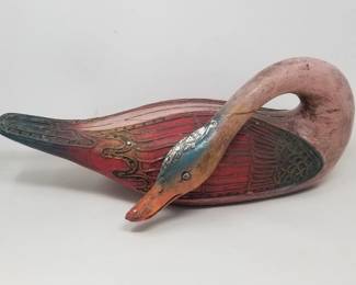 Vintage large decorative duck decoy