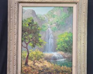 Hazel Hohberger signed oil painting on canvas
