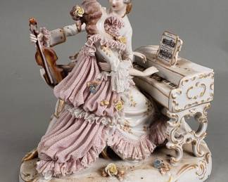 Dresden-style porcelain figurine