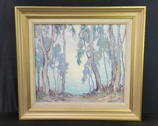 Vintage Marjorie Hilda Tietjens oil on Masonite