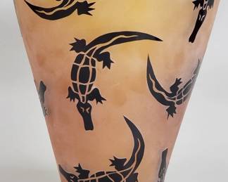 Steven Correia signed artist proof cameo glass vase