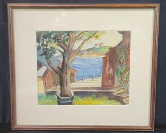 Vintage Louis Symons watercolor