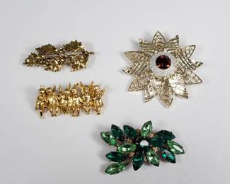 Vintage brooches, signed Cathe, Zentall, Edgar Berebi.