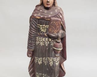 Vintage carved wood Santo figurine