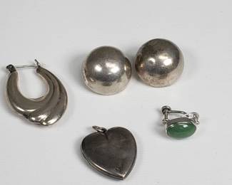 Sterling silver jewelry – Mexican clip-on earrings