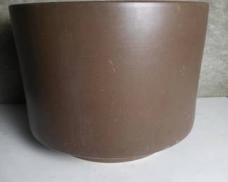 Large Gainey MCM brown ceramic pot