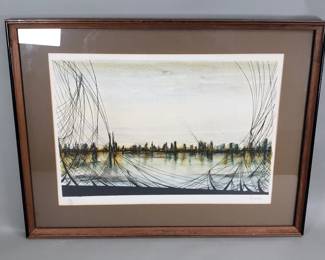 Mario Sinisca cityscape lithograph, #164/275
