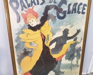 Framed "Palais de Glace" ("Ice Palace") skating rink poster