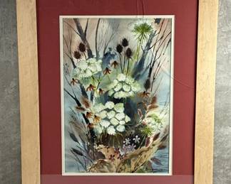 Signed P. Benson watercolor on paper, dated 1973