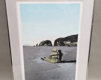Salvador Dali signed "Lady and the Page" lithograph with embossing and etching