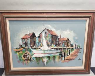 Vintage signed oil on canvas