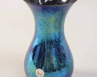 Heron glass vase