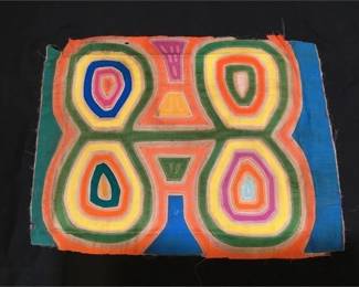 Textile art in the style of Nyuju Stumpy Brown