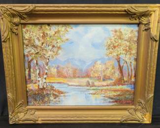 Vintage Charles W. Dahlgren oil on board