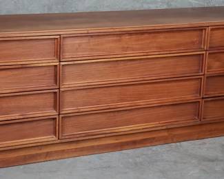 John Keal for Brown Saltman Mid-century Modern walnut dresser