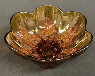 Vintage Anchor Hocking amber glass bowl