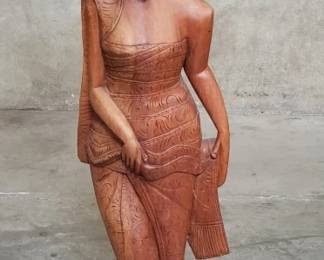 Hand-carved Balinese statue