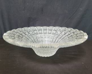 Vintage Bohemian cut crystal center bowl