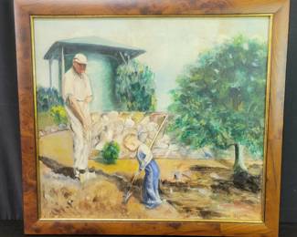 Vintage Anne Squire oil on canvas