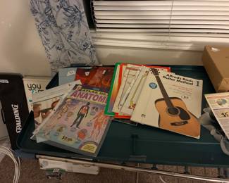 Anatomy books, medical books, music books