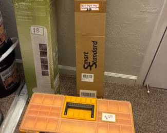 Tool box, fan, long length security plastic zip ties - note smart standard rack was sold 