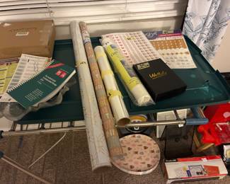 Art supplies, decal transfer paper, laminator, kisses candy stickers 