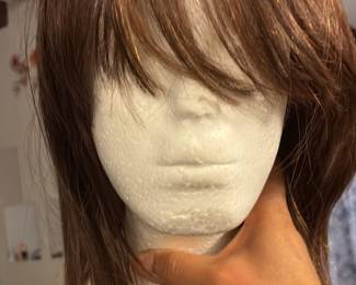 High quality brown wig with highlights 