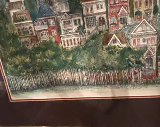 San Francisco Hillside Watercolor by Gus C. Bayz