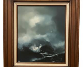 Antique Arts and Crafts Oak Display Cabinet with Leaded Glass Doors