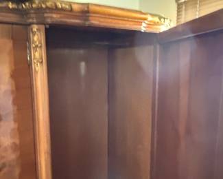 Antique Art Deco Burl Walnut Door Wardrobe Armoire second image