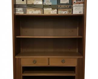 Wooden Wardrobe with Shelves and Drawers