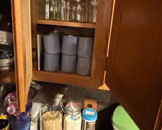 Assorted Kitchenware and Glassware Set with French Presses