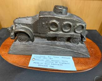 Bronze Sculpture by Fumio Asakura, South Manchuria Armored Car