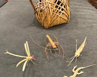 Grasshopper basket purchased from artisan in Hokkaido